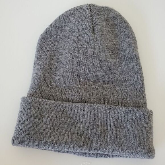 Port & Company Beanie Wolf Embroidered Acrylic Gray - Picture 3 of 5